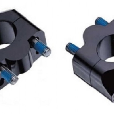 ADAPTER ZA POVIŠENJE UPRAVLJAČA / VOLANA PROMJERA 22 MM, POVIŠENJE 20 MM, BOJA CRNA <br> (ACCEL: BM01BK2222)