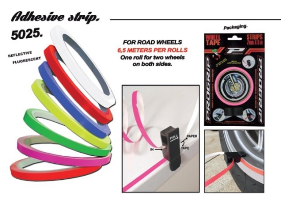 TRAKA ZA FELGU / NAPLATAK / OBRUČ / KOTAČ - PROGRIP <BR> BOJA: BIJELA <BR> DUŽINA: 6,2 METRA / ZA 2 KOTAČA OBOSTRANO <BR> (PG5025WH)