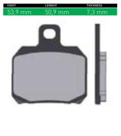 DISK PLOČICE (PAKNE) - ŠIFRA SN630 <BR>* MARKA : SINTER <BR>* MATERIJAL : ORGANIC (ORGANSKE)