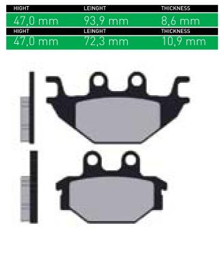 DISK PLOČICE (PAKNE) - ŠIFRA SN724 <BR>* MARKA : SINTER <BR>* MATERIJAL : ORGANIC (ORGANSKE)