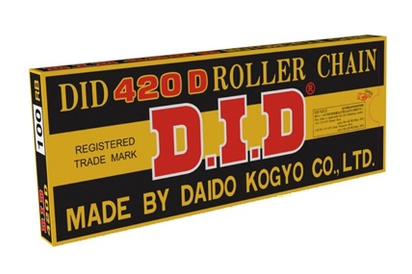LANAC DID 420D BEZ O-RINGA OTVOREN SA SPOJNICOM POJAČAN 140 LINKOVA <BR>* ZA MOTOCIKLE 50 DO 80 CCM