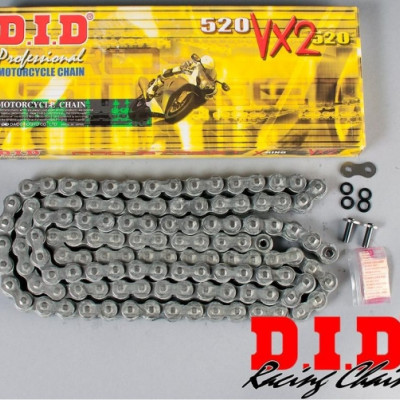 LANAC DID 520 VX2 / X-RING / OTVOREN SA SPOJNICOM / 110 LINKOVA <BR>* ZA MOTOCIKLE DO 750 CCM