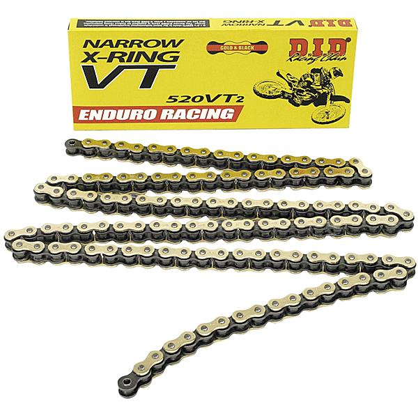 LANAC DID 520 VT2 / X-RING ZLATNI / OTVOREN SA SPOJNICOM  / 108 LINKOVA <BR>* ZA HARD ENDURO DO 500 CCM