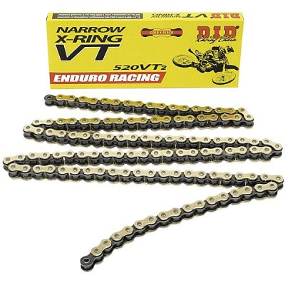 LANAC DID 520 VT2 / X-RING ZLATNI / OTVOREN SA SPOJNICOM  / 112 LINKOVA <BR>* ZA HARD ENDURO DO 500 CCM