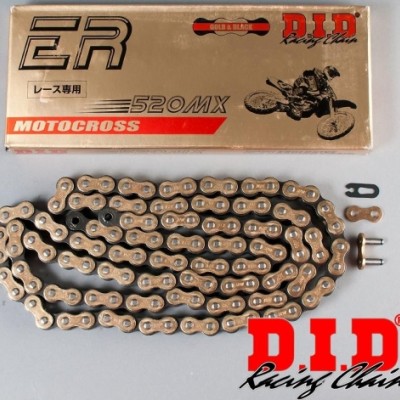 LANAC DID 520 MX / BEZ O-RINGA ZLATNI / OTVOREN SA SPOJNICOM / 118 LINKOVA <BR>* ZA ULTRA CROSS DO 500 CCM