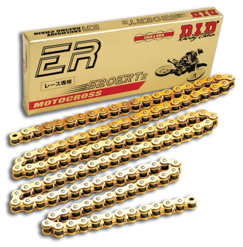 LANAC DID 520 ERT2 / BEZ O-RINGA / ZLATNI / OTVOREN SA SPOJNICOM / 116 LINKOVA <BR>* ZA MOTOCROSS DO 450 CCM