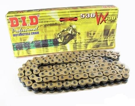 LANAC DID (50) 530 VX G&B / X-RING ZLATNI / OTVOREN SA SPOJNICOM / 110 LINKOVA <BR>* ZA MOTOCIKLE DO 1000 CCM