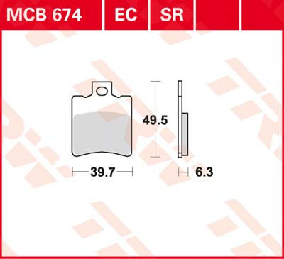 DISK PLOČICA MOTOC. TRWMCB674RQ