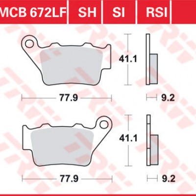 DISK PLOČICA MOTOC. TRW MCB672SH