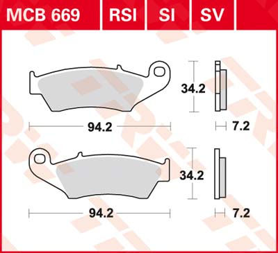 DISK PLOČICA TRW MCB669SV