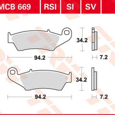 DISK PLOČICA TRW MCB669SV