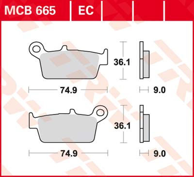 DISK PLOČICA MOTOC. TRWMCB665