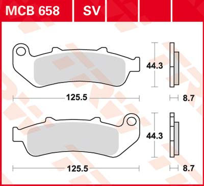 DISK PLOČICA MOTOC. TRWMCB658SV