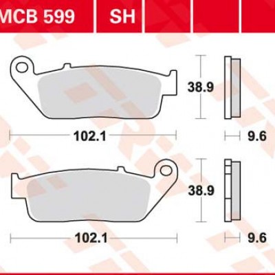 DISK PLOČICA MOTOC. TRWMCB599SH