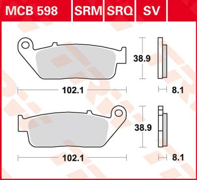DISK PLOČICA MOTOC. TRW MCB598CRQ