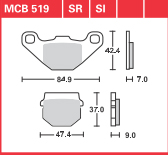 DISK PLOČICA MOTOC. TRWMCB519SR