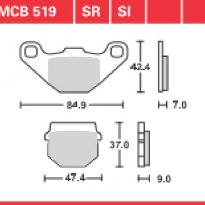 DISK PLOČICE ORGANIC TRW MCB519