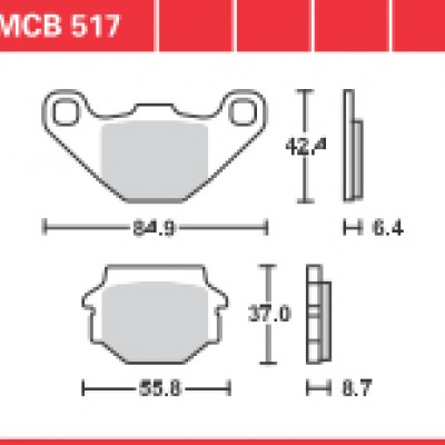 DISK PLOČICE ORGANIC TRW MCB517