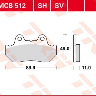 DISK PLOČICA MOTOC. TRWMCB512LF