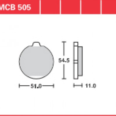 DISK PLOČICA MOTOC. TRWMCB505