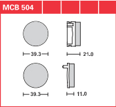 DISK PLOČICA MOTOC. TRWMCB504