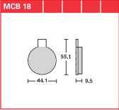 DISK PLOČICA MOTOC. TRWMCB18