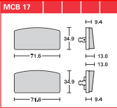 DISK PLOČICA MOTOC. TRWMCB17