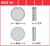 DISK PLOČICA MOTOC. TRWMCB16
