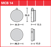 DISK PLOČICA MOTOC. TRWMCB14