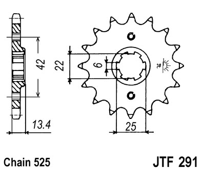 LANČANIK PREDNJI JT 16Z