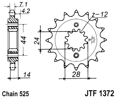 LANČANIK PREDNJI JT 17Z
