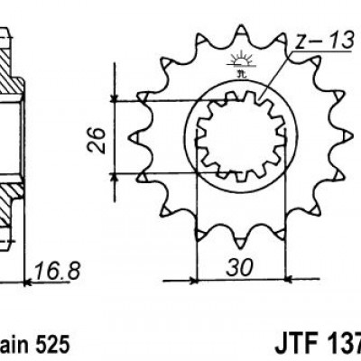 LANČANIK PREDNJI JT SPROCKETS JTF1370 / 15 ZUBA