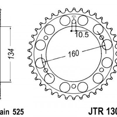 LANČANIK ZADNJI JT SPROCKETS JTR1307 / 41 ZUB
