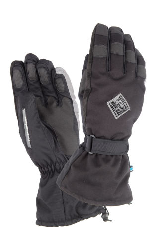 Super Insulator, winter gloves, long cuffs, outer shell in Polyamide, breathable and waterproof Blac