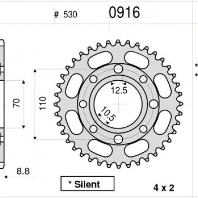 LANČANIK ZADNJI DID 0916 36Z CB400N A