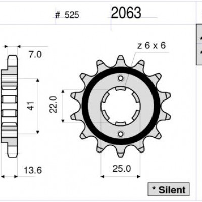 LANČANIK PREDNJI DID 2063 15Z VT600CJ-K,XL600VH-J