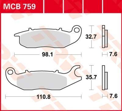 DISK PLOČICE ORGANIC TRW MCB759