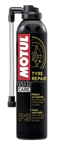 SPREJ ZA POPRAVAK GUME NA BAZI LATEXA, ZATVARA RUPU NA PROBUŠENOJ GUMI I PUMPA GUMU <BR> MOTUL TYRE REPAIR P3