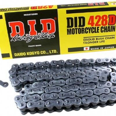 LANAC DID 428 D / BEZ O-RINGA / OTVORENI SA SPOJNICOM / 134 LINKA (ZA MOTOCIKLE 125 CCM)