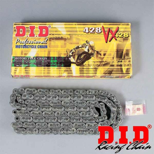 LANAC DID 428 VX / X-RING / OTVORENI SA SPOJNICOM / 140 LINKOVA <BR>* ZA MOTOCIKLE DO 350 CCM