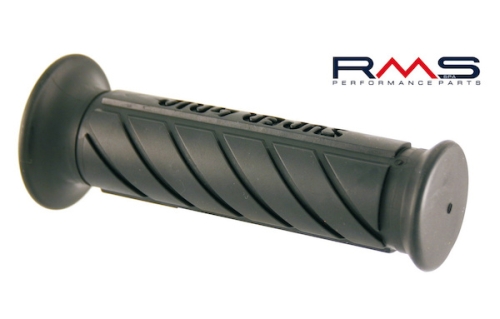 RUČKE / RUČICE / GUMENE NAVLAKE UPRAVLJAČA, CRNE, ZATVORENE, PAR - RMS SUPER GRIP <BR>* UNUTARNJI PROMJER : Ø 22+25 MM <BR>* DUŽINA : 122 MM