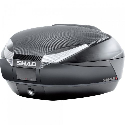 KOFER STRAŽNJI (TOP CASE) SHAD SH48 / 48 LIT CARBON LOOK + NASLON SUVOZAČA (BACKREST)