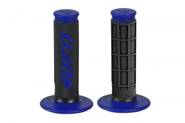 RUČKE GUMENE / NAVLAKE VOLANA ENDURO / OFF ROAD UFO (MA01823089) <br> BOJA: CRNO/PLAVA <br> PROMJER: 22/25 MM <br> DUŽINA: 115 MM