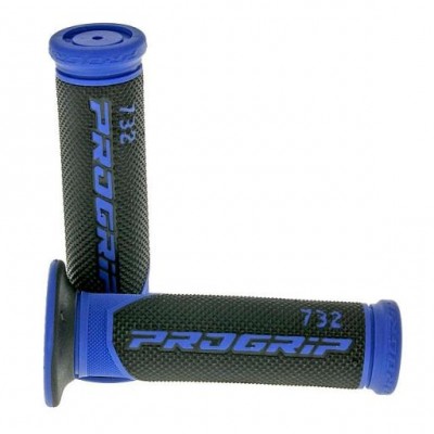 GUMENE RUČKE / NAVLAKE UPRAVLJAČA ZATVORENE PAR PROGRIP (PG732/2) <br> BOJA: CRNO/PLAVA <br> PROMJER: 22/25 MM <br> DUŽINA: 125 MM