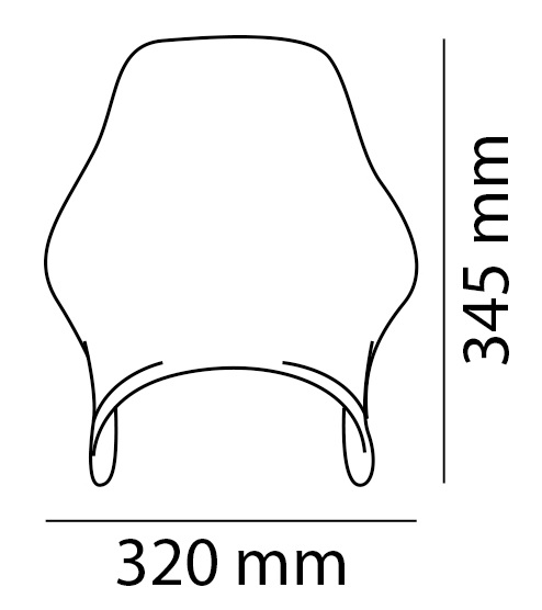 VJETROBRAN / VIZIR NAKED UNIVERZALNI ZATAMNJEN (SMOKE) <br> PUIG 0869H