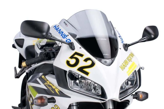VIZIR / VJETROBRAN HONDA CBR 1000 RR (2004-2007) ZATAMNJEN (SMOKE) <br> DIMENZIJE: VISINA 370 MM / 25 MM VIŠI OD ORIGINALA (1665H)