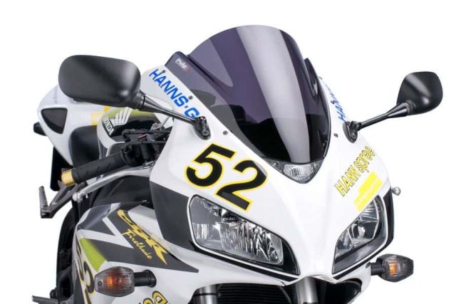 VIZIR / VJETROBRAN HONDA CBR 1000 RR (2004-2007) TAMNI (DARK SMOKE) <br> DIMENZIJE: VISINA 370 MM / 25 MM VIŠI OD ORIGINALA (1665F)