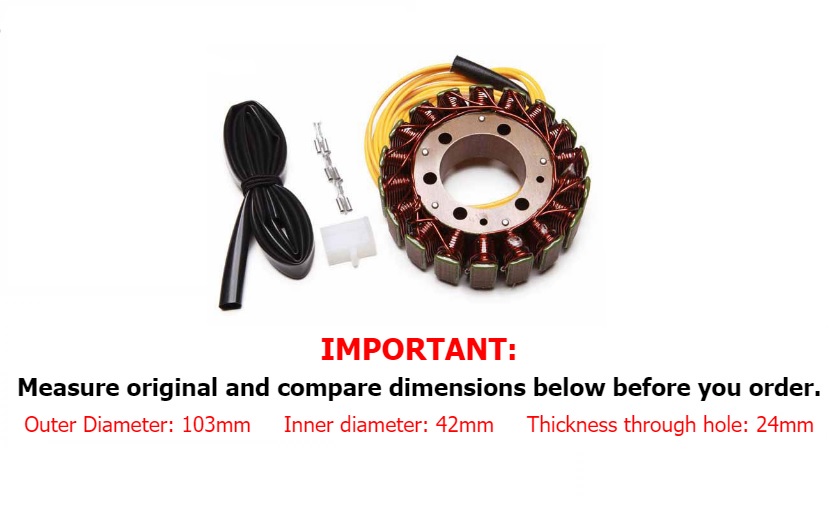 ALTERNATOR / STATOR / NAMOTAJI DUCATI, Honda VFR 750F, Triumph Tiger, Speedtriple, Sprint RS 955I, Kawasaki ZX12, Yamaha YZR600, YX600 (G75)