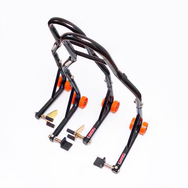 PODIZAČI / ŠTENDERI ZA MOTOCIKL KOMPLET PREDNJI + ZADNJI TIP-L <br> (BIKETEC: BT0016)
