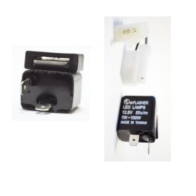 RELEJ ZA LED ŽMIGAVCE 12,8V / 1-100W / 2 PINA 90° <br> (ZA LED i ŽARULJE SA ŽARNOM NITI) CLF01